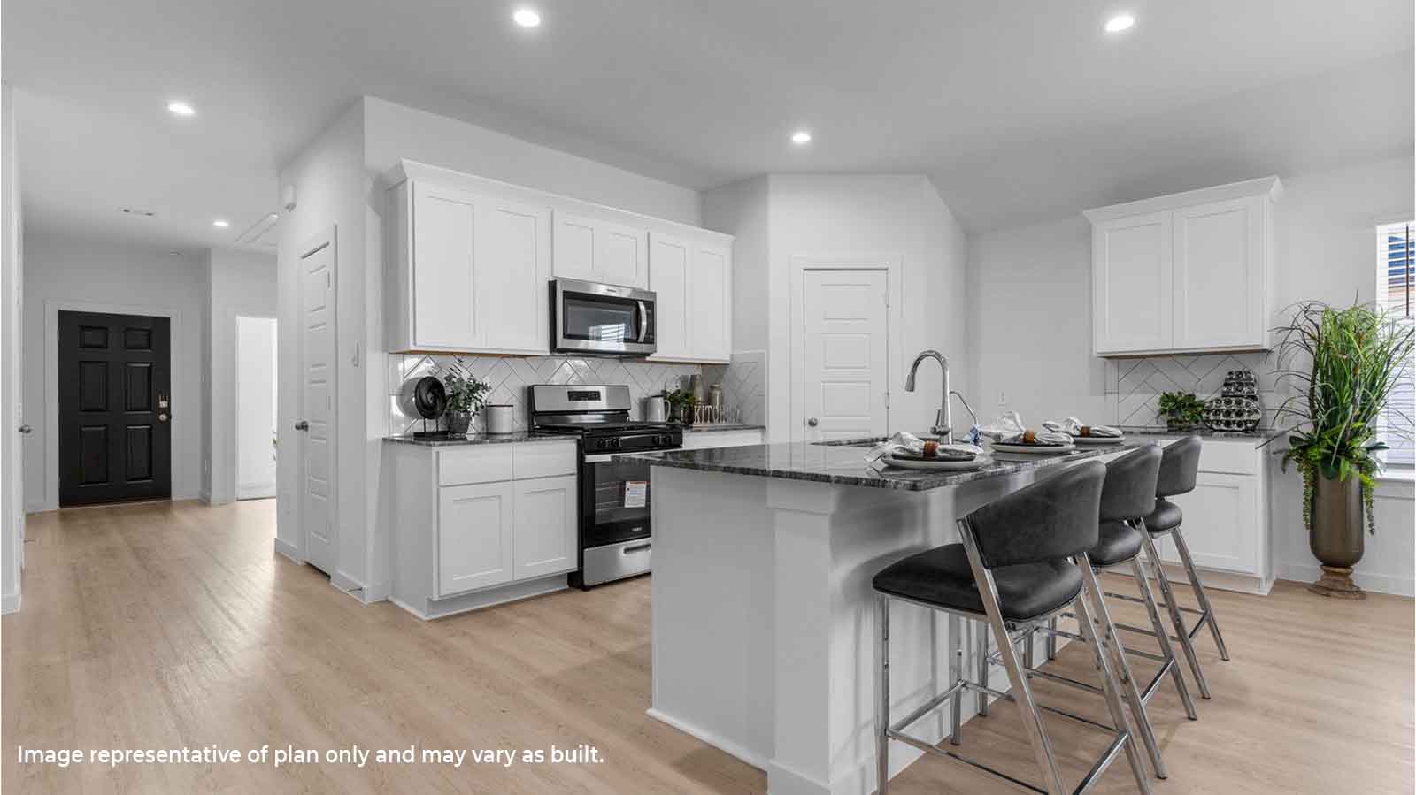 kitchen with large island