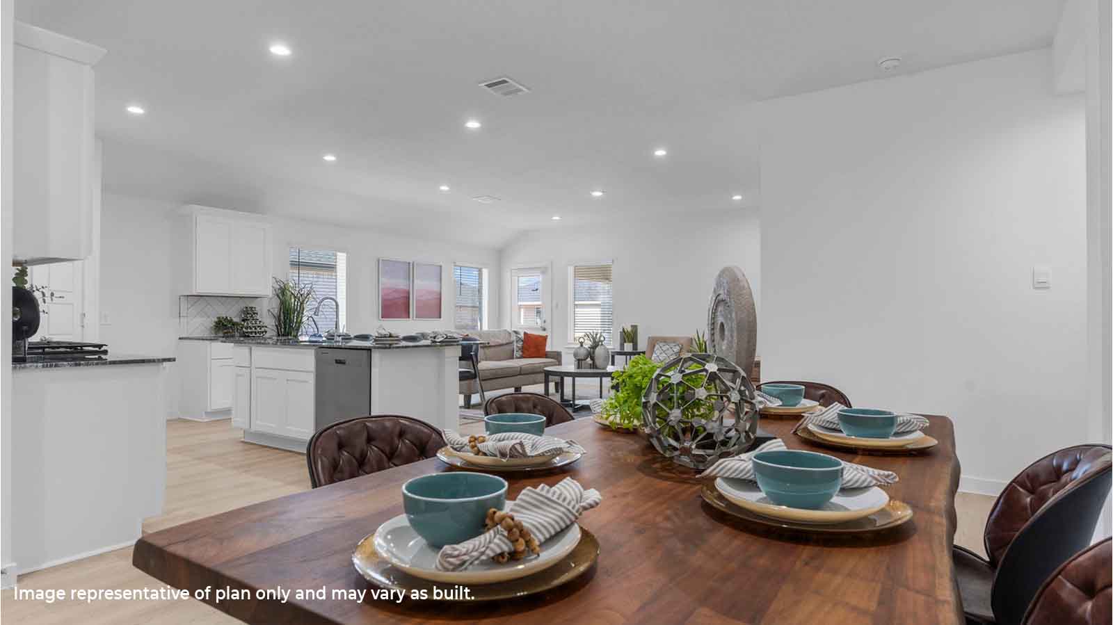 open concept dinning room