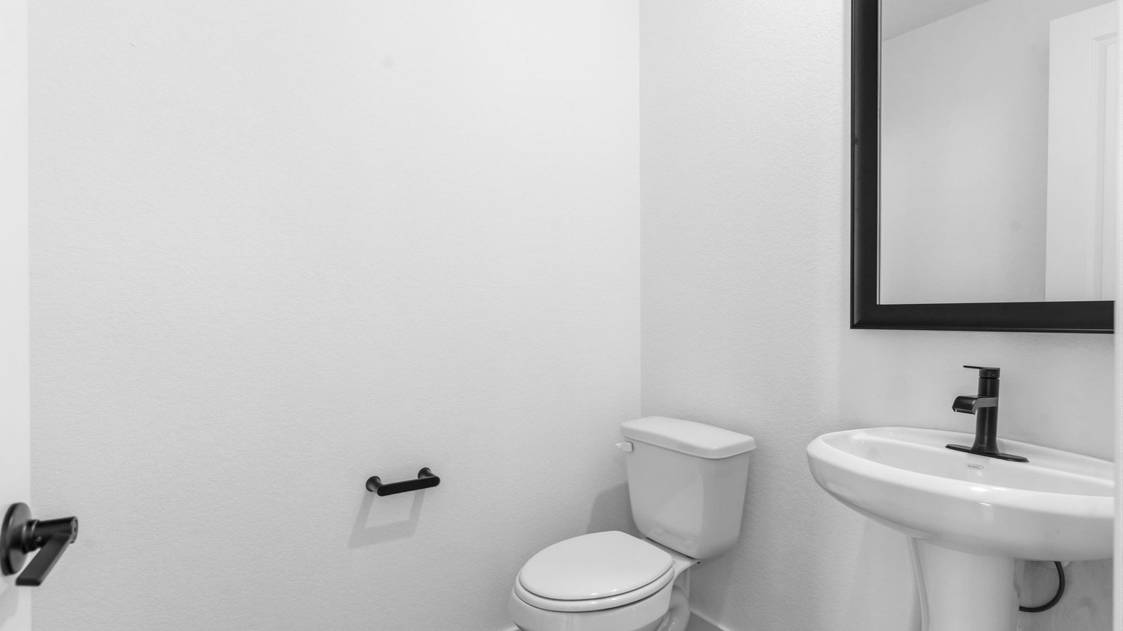 half bath with one sink