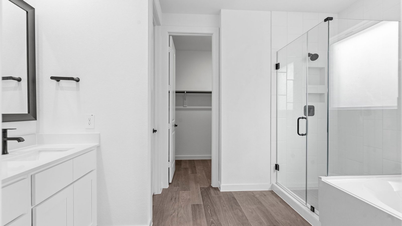 primary bathroom with one window