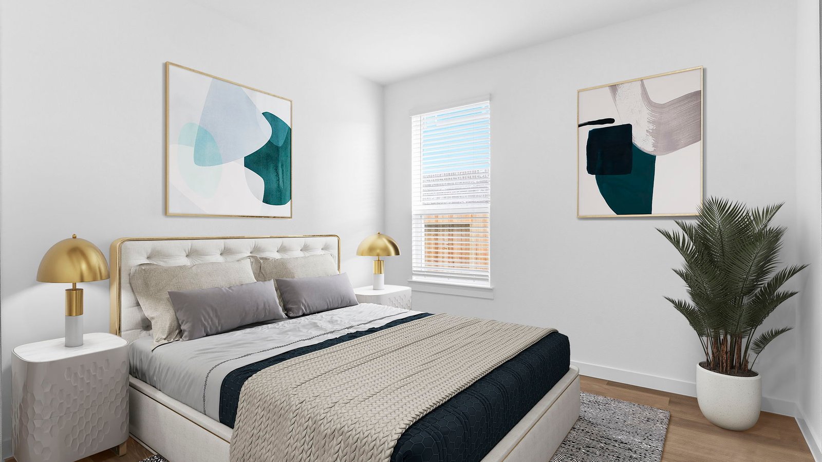 secondary bedroom with one window