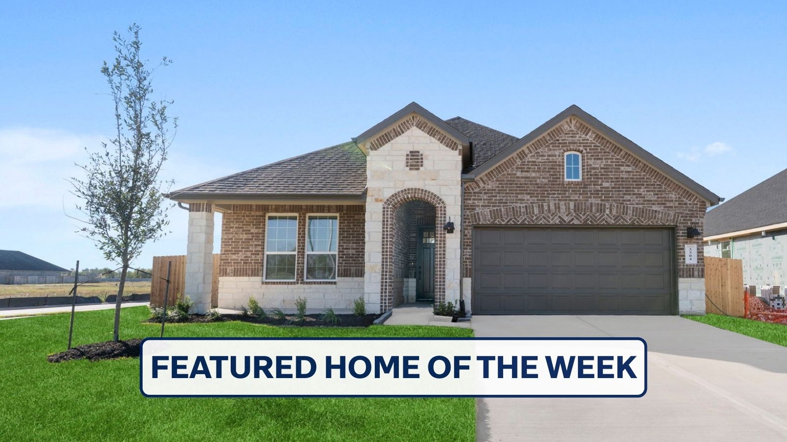 single story home with a two car garage