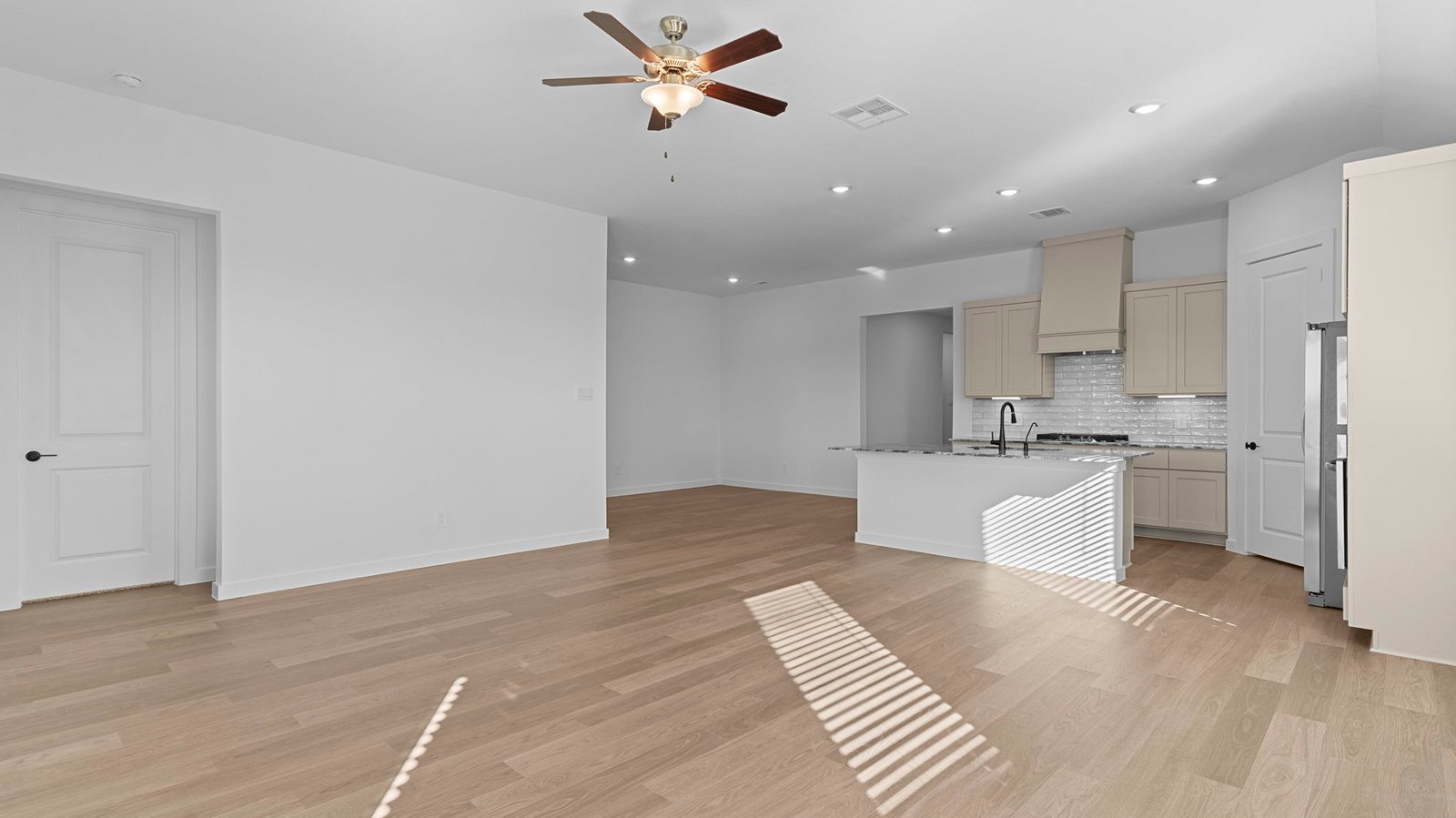 open concept living room and kitchen