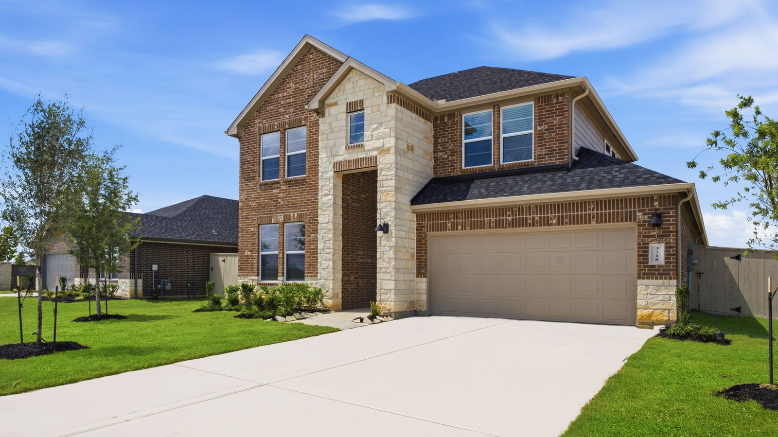 A front view of the home from a different angle