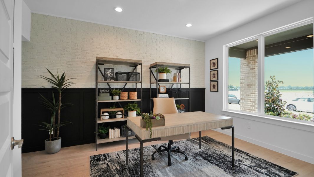 office with two windows