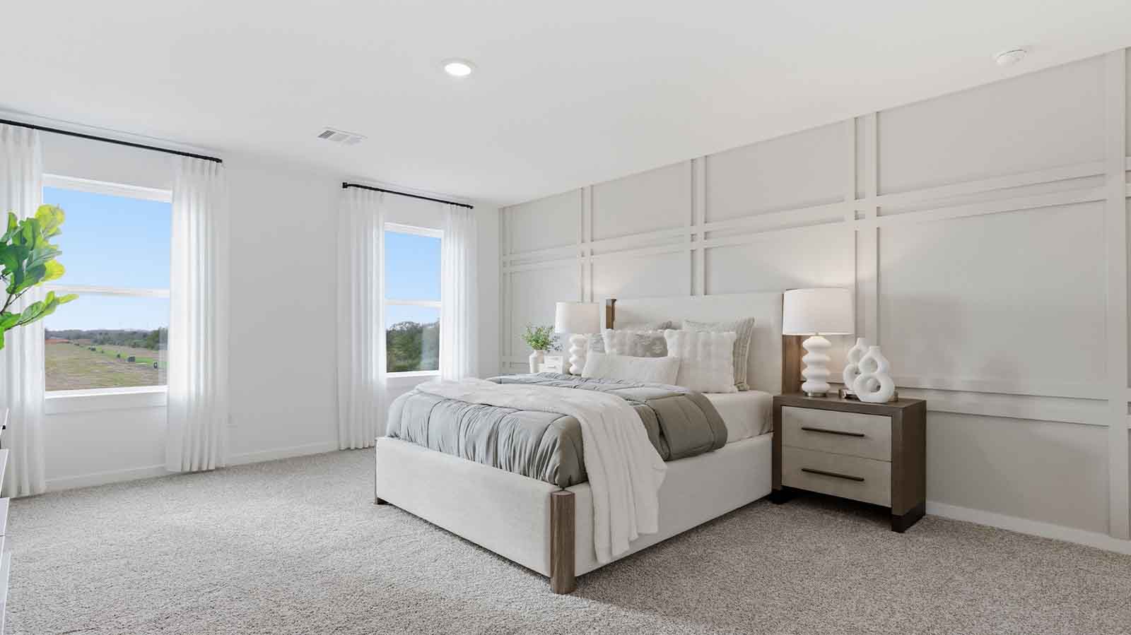 secondary bedroom with large window