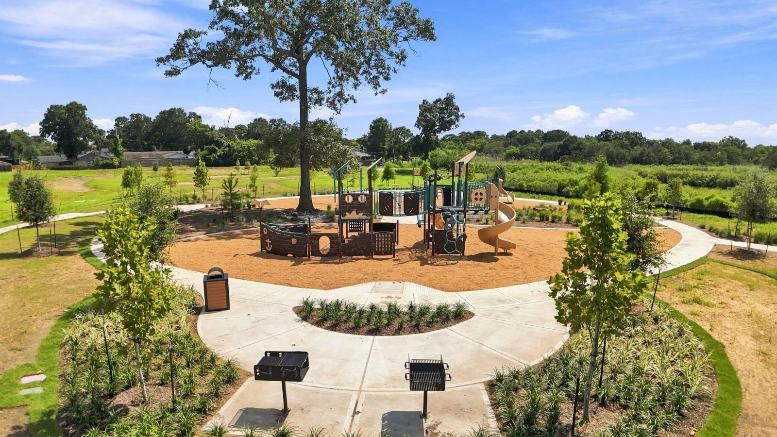 community park with grills for family meals