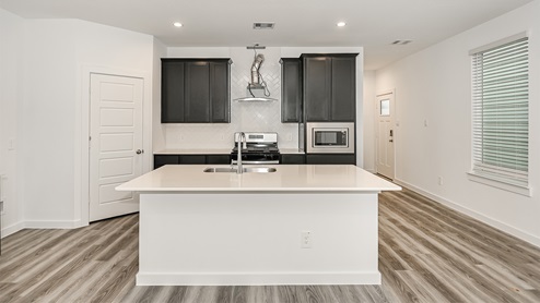 Spacious Kitchen view with center island