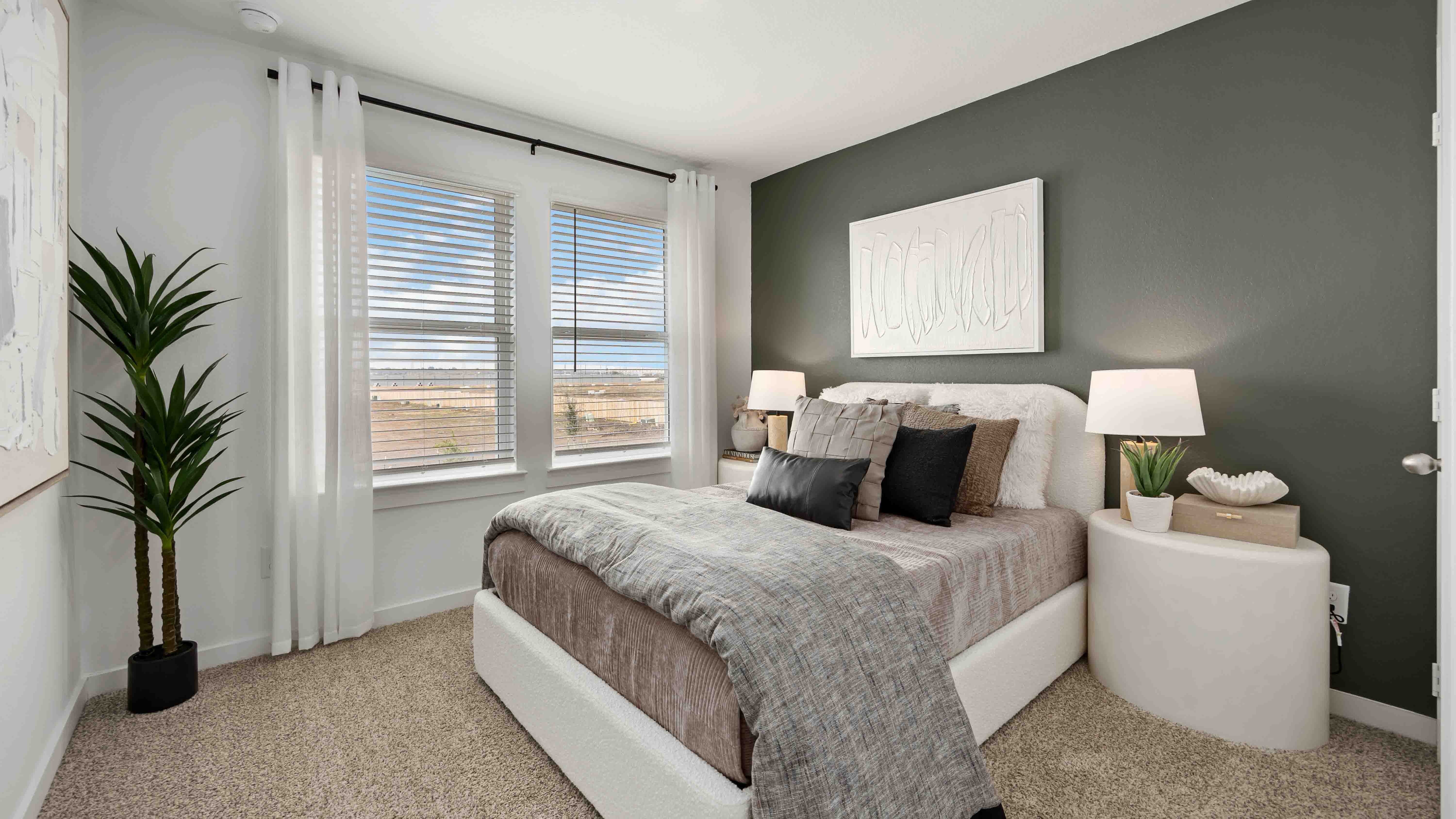 a second bedroom upstairs has a window for natural light