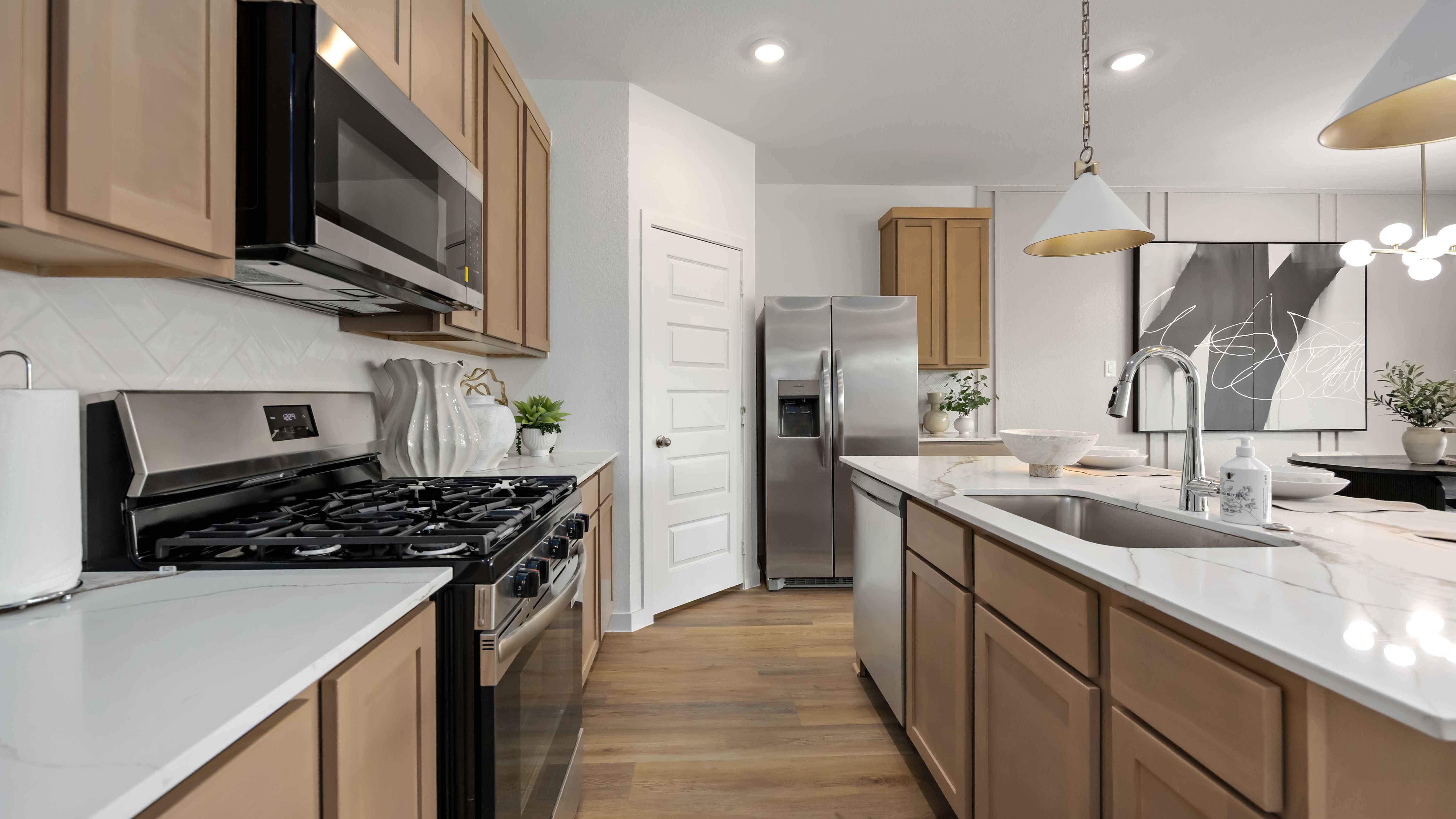 kitchen island - a spacious island offers bar seating perfect for dining or entertaining