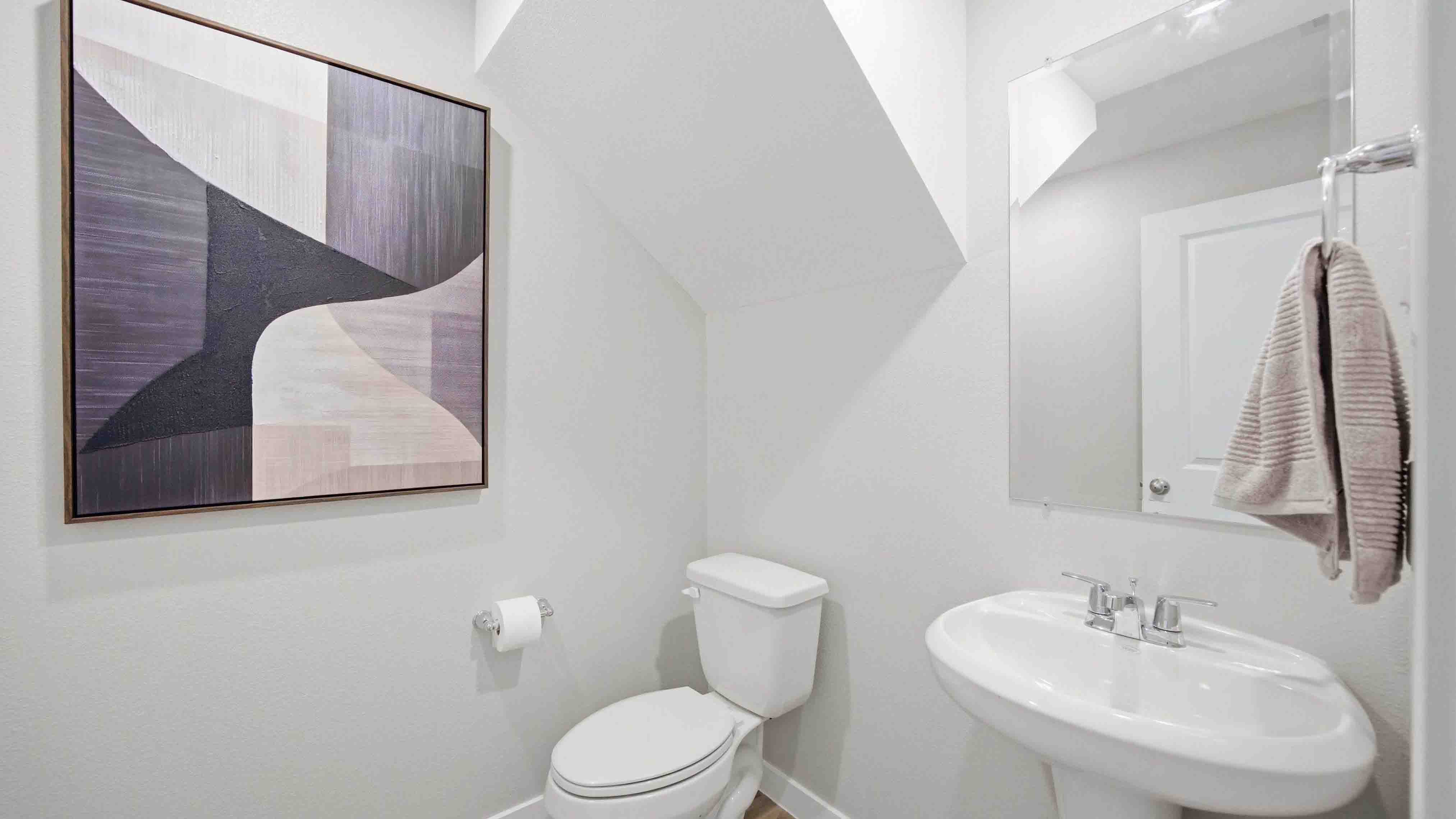 downstairs half bathroom for guests