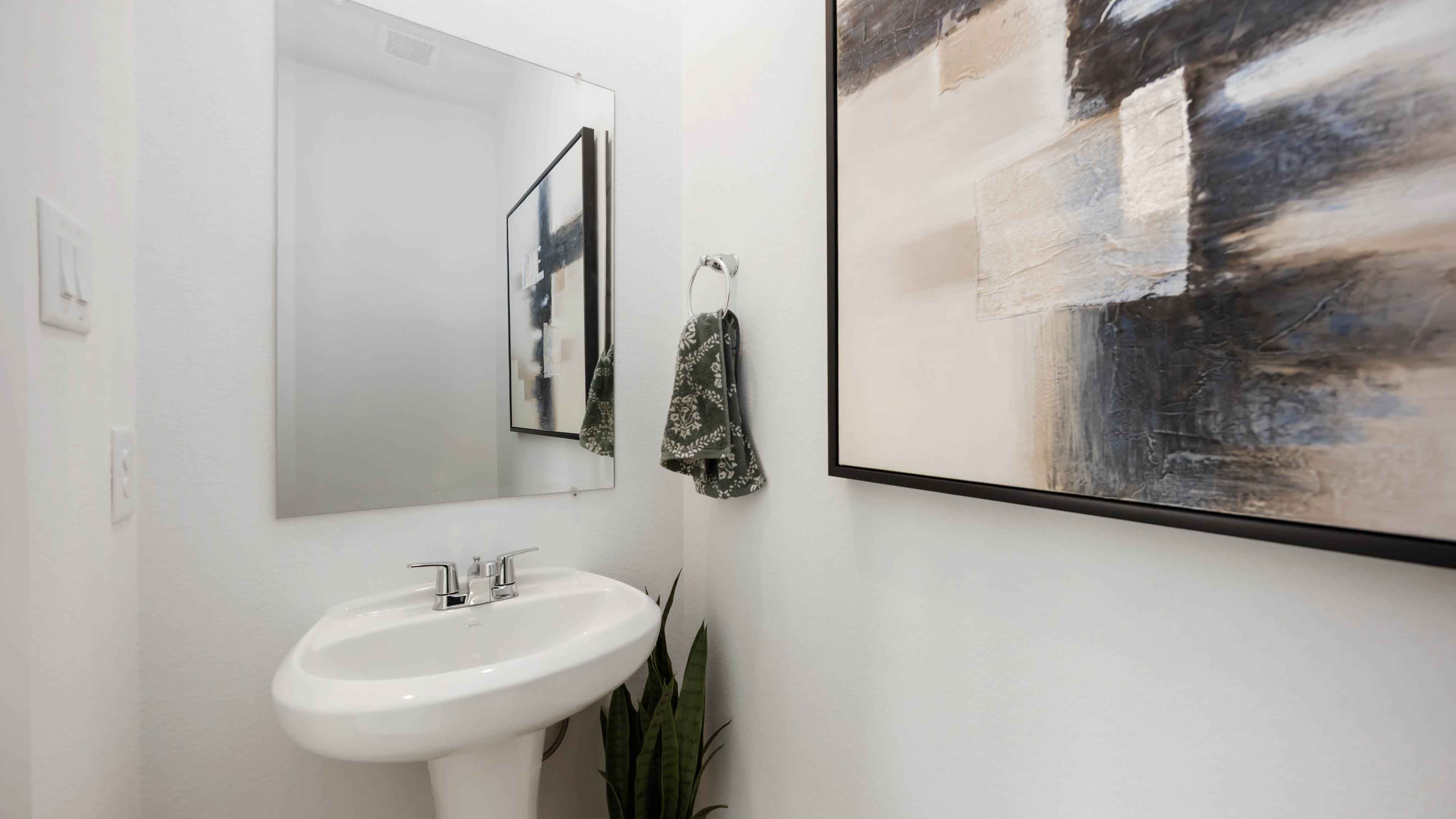 downstairs half bathroom for guests