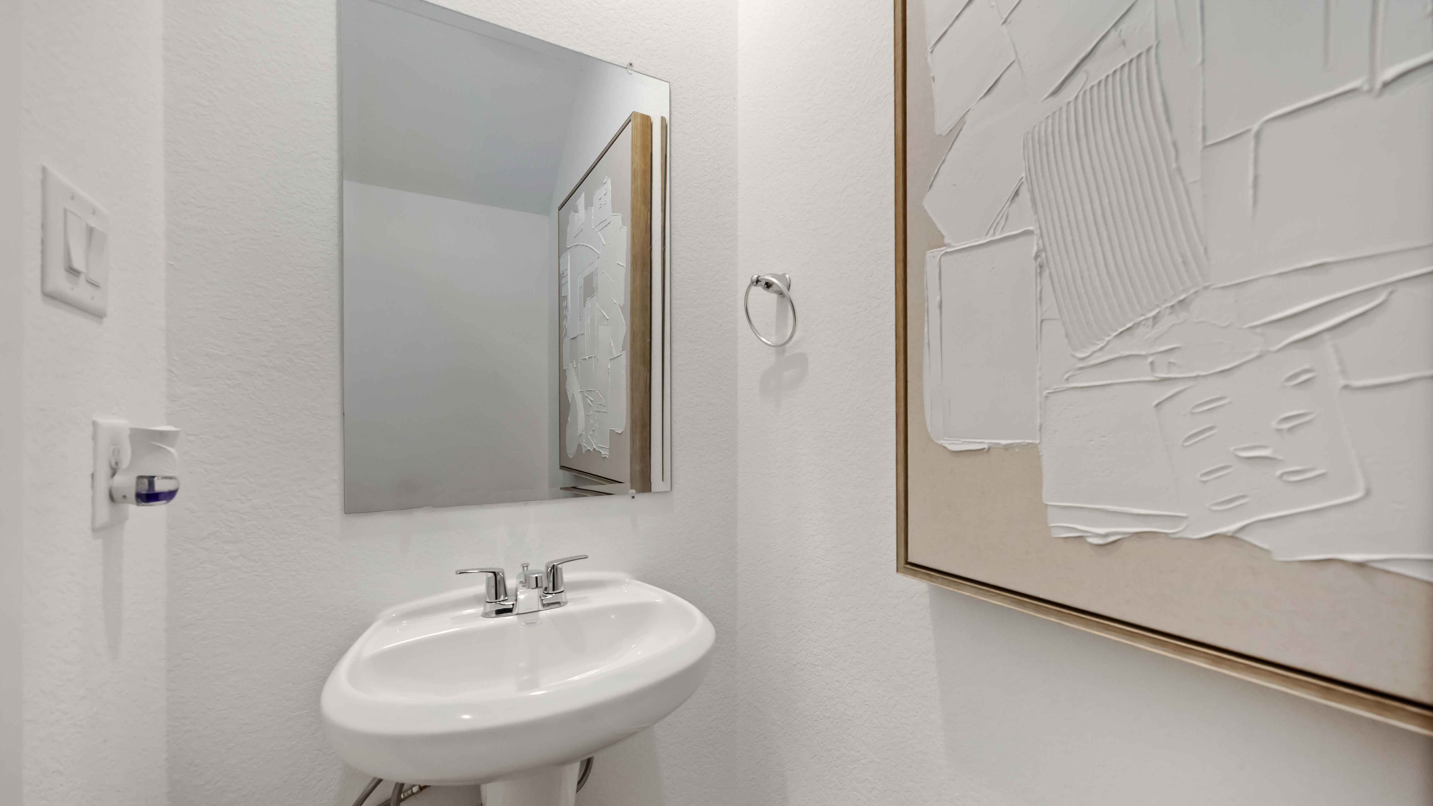 downstairs half bathroom for guests