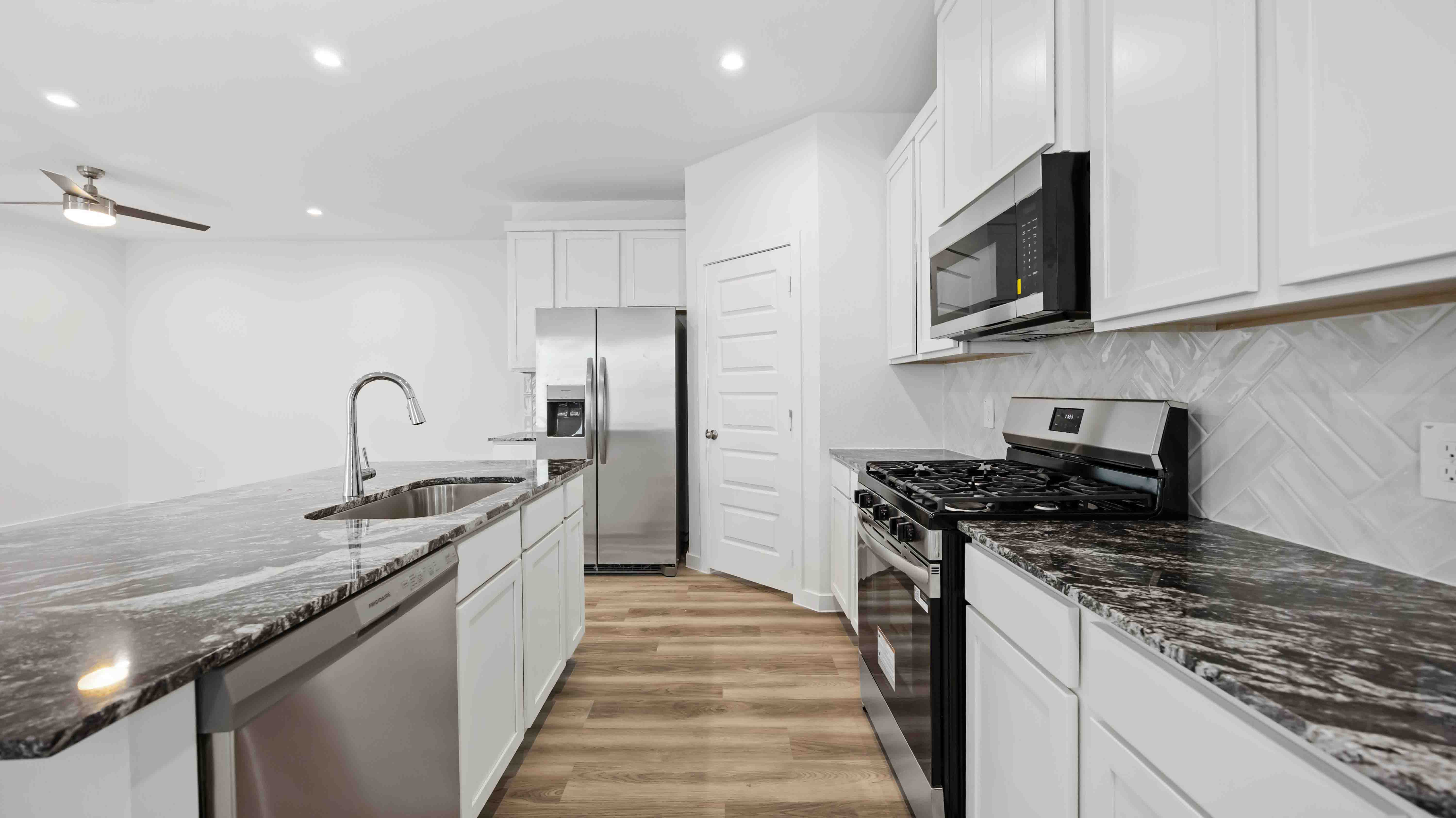 stainless steel appliances in kitchen