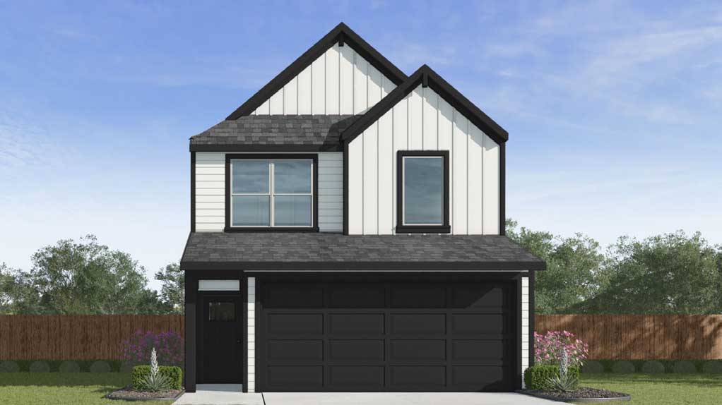 two-story home with siding and a two-car garage