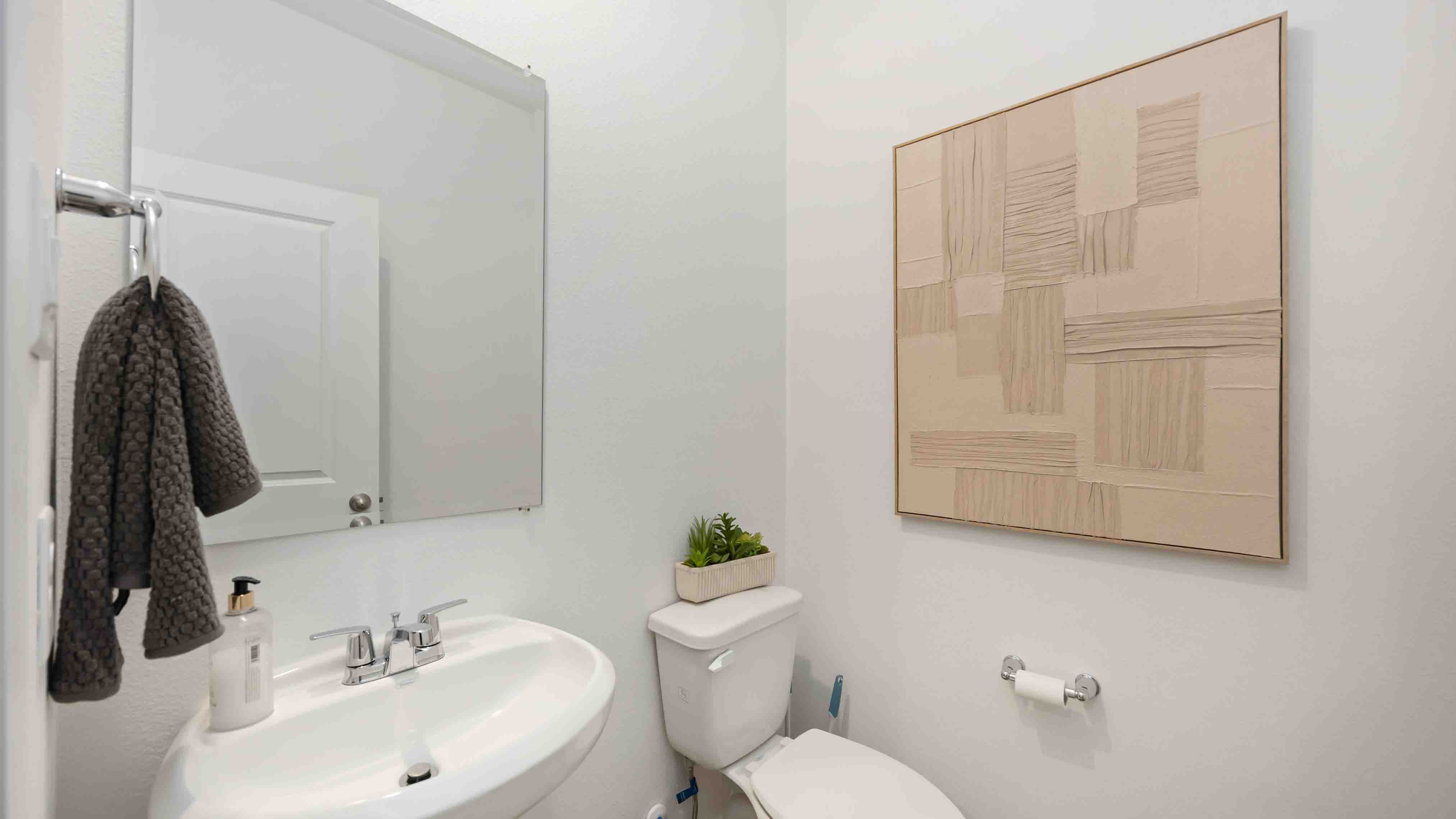 downstairs half bathroom for guests