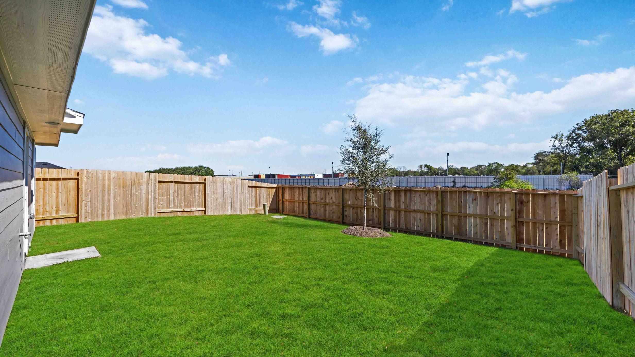 spacious backyard area with room for pets and outdoor activities