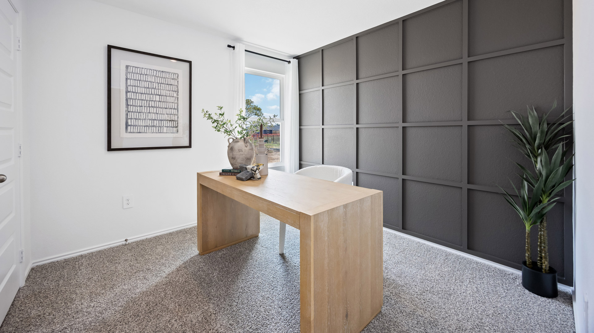 secondary bedroom used as a home office