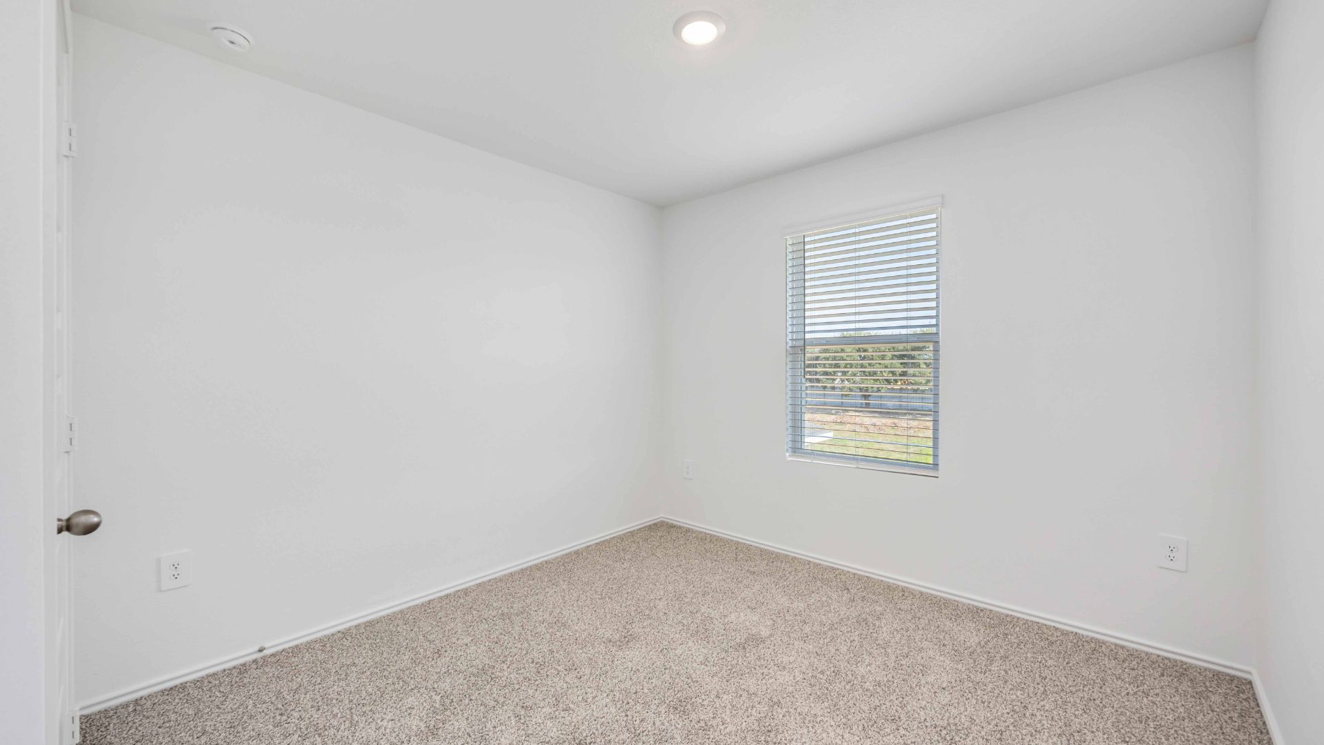 a second bedroom upstairs has a window for natural light