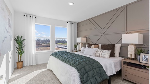 Primary bedroom with two exterior windows