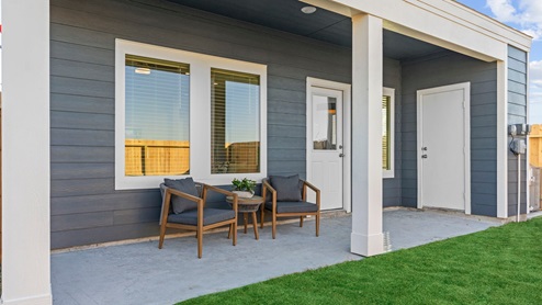 Backyard patio with room for furniture