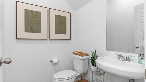 Half bathroom downstairs