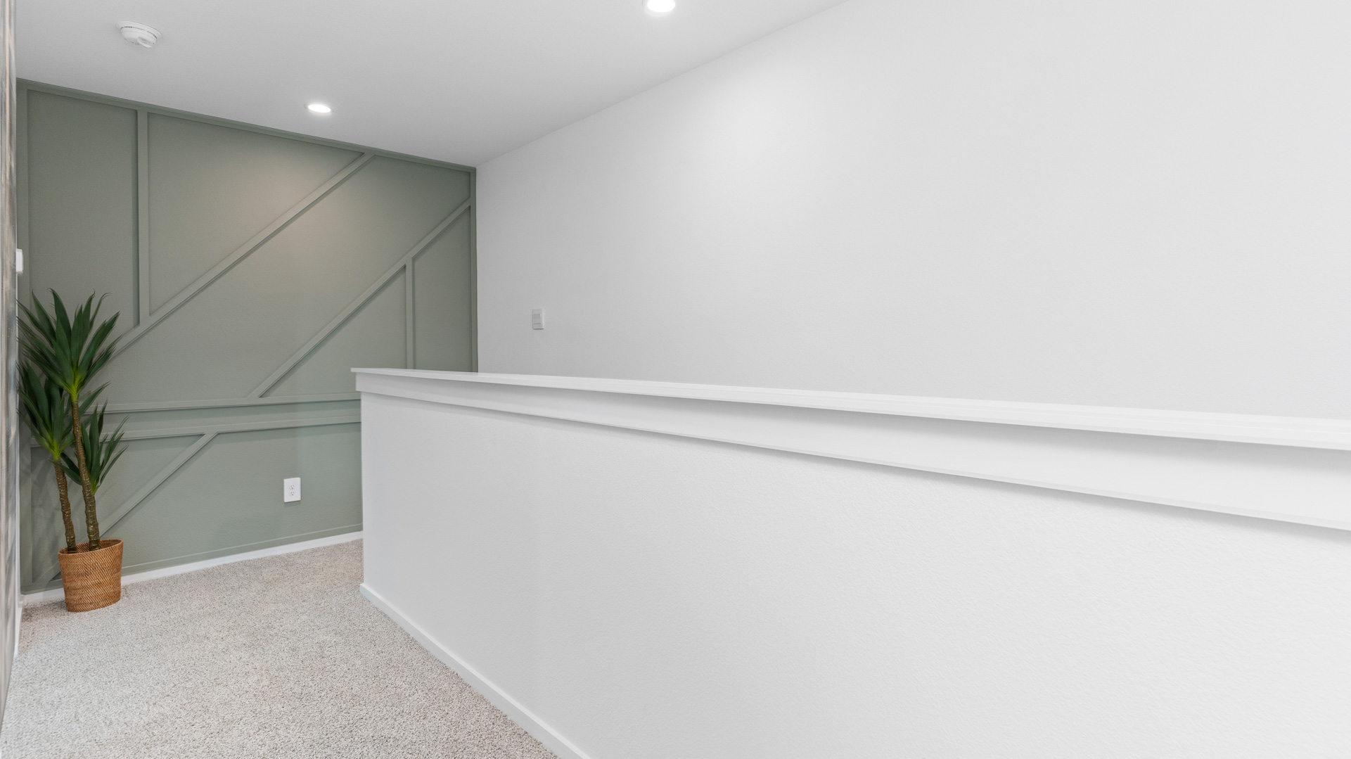 carpet stairs lead you up to all bedrooms