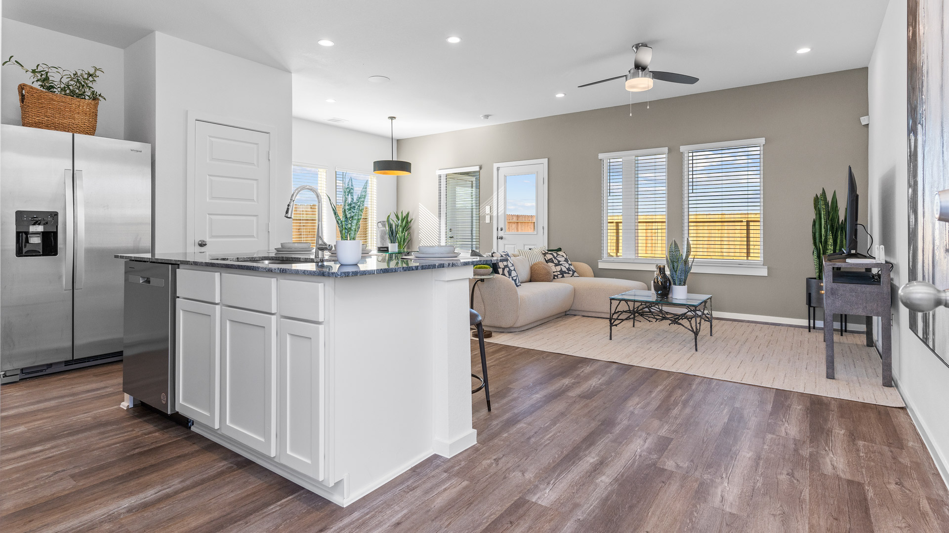 entry into open concept living on the main floor of the aspen plan