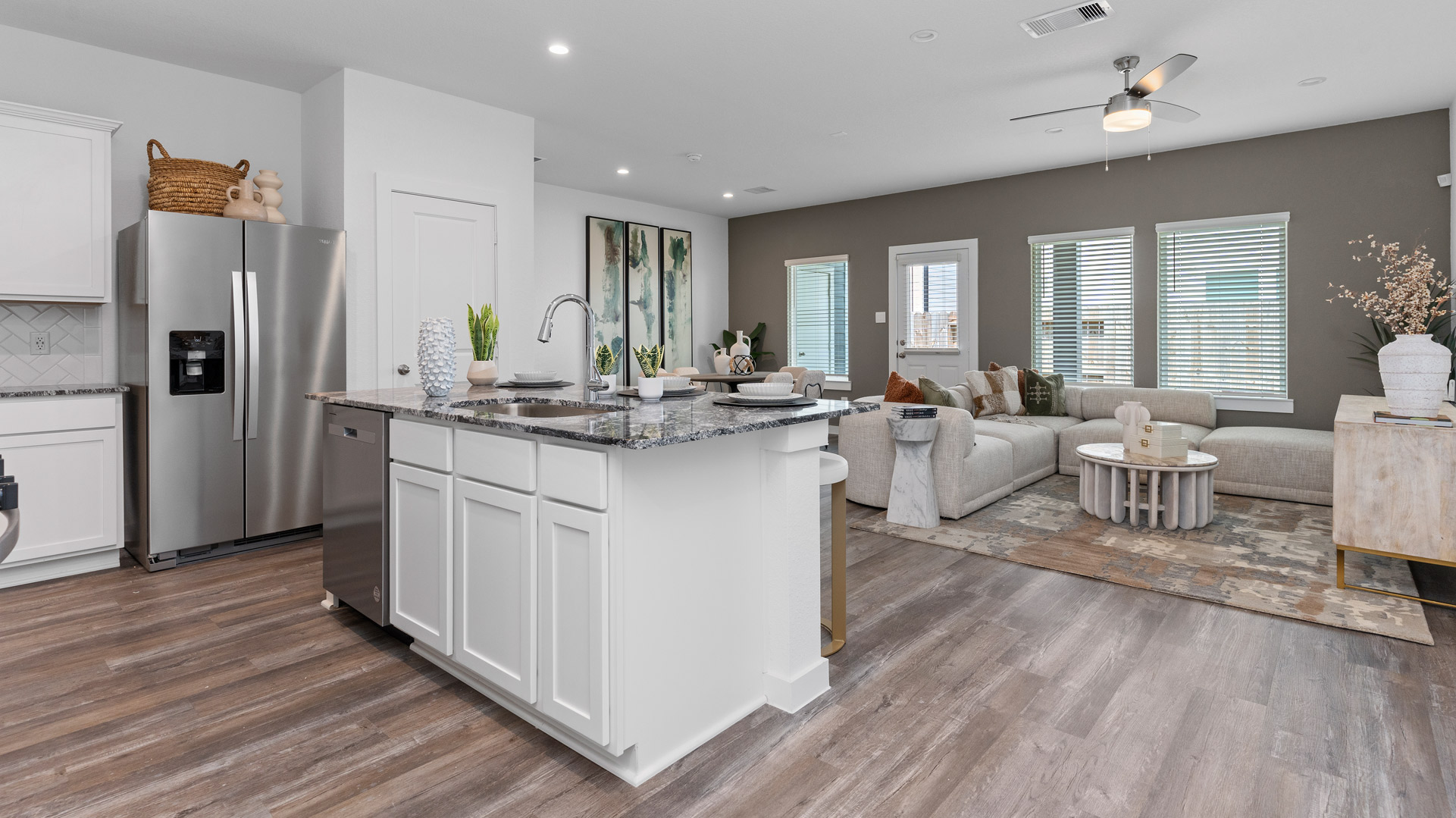 entry into open concept living on the main floor