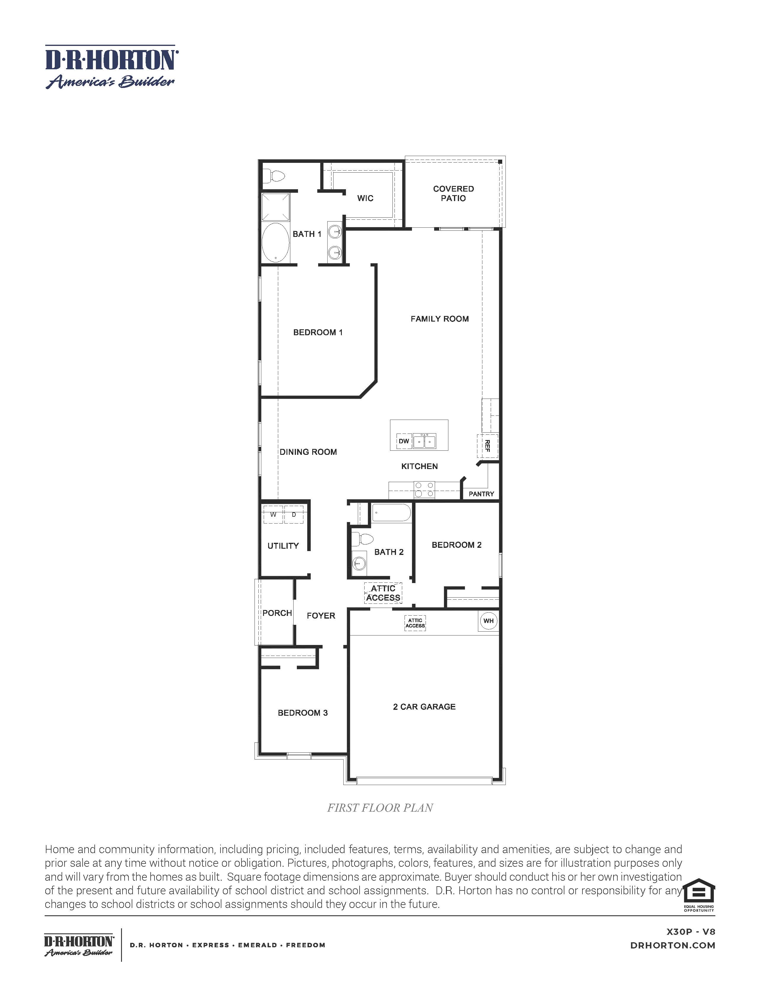 one story home with a two car garage