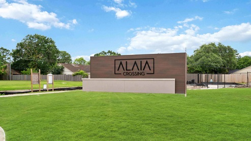 alaia crossing entry monument in houston, texas