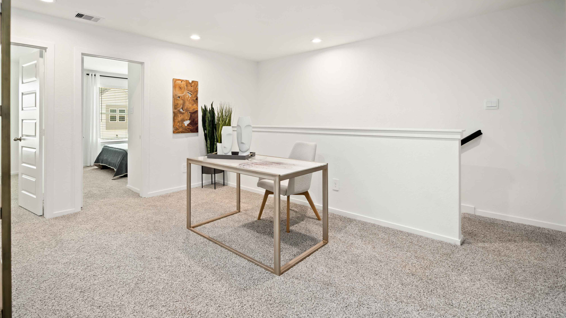 upstairs loft shown as home office space