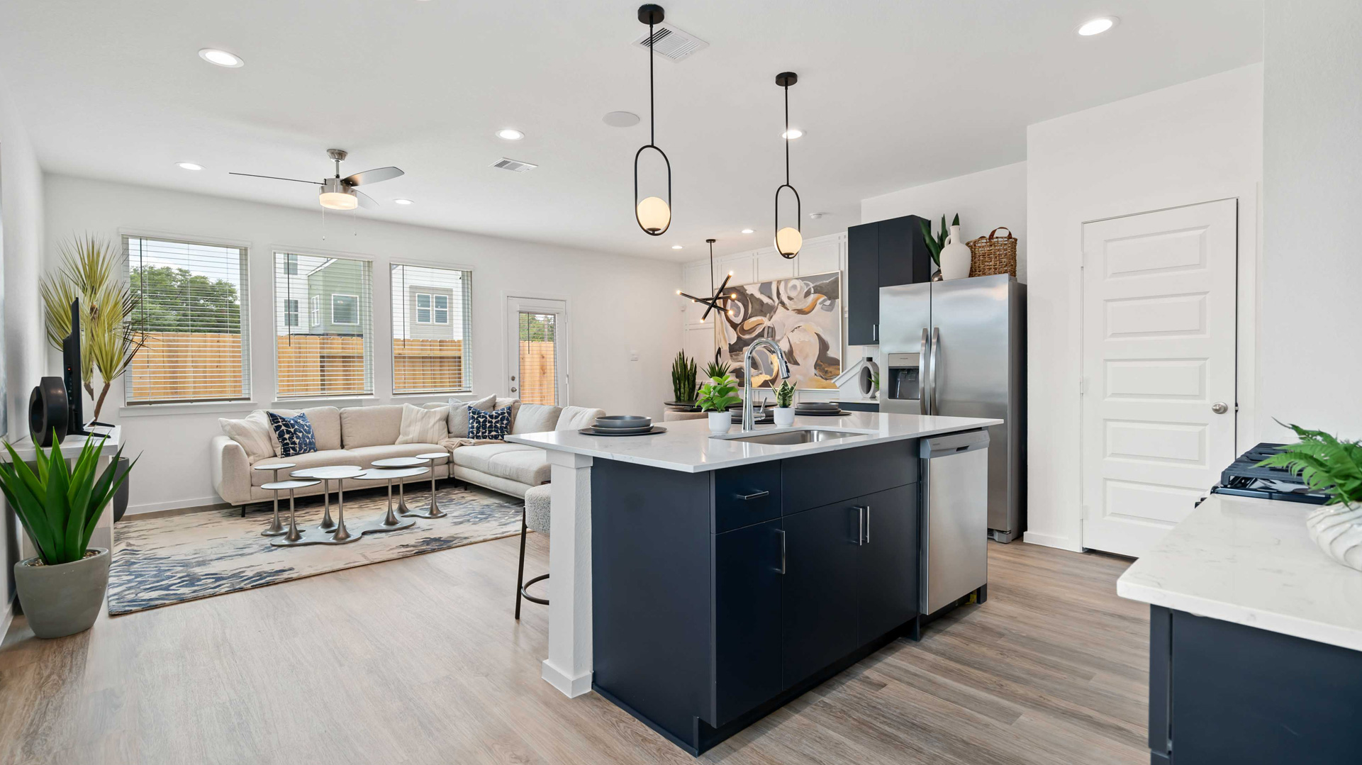 entry into open-concept living on the main floor