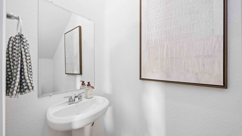half bathroom downstairs for guests