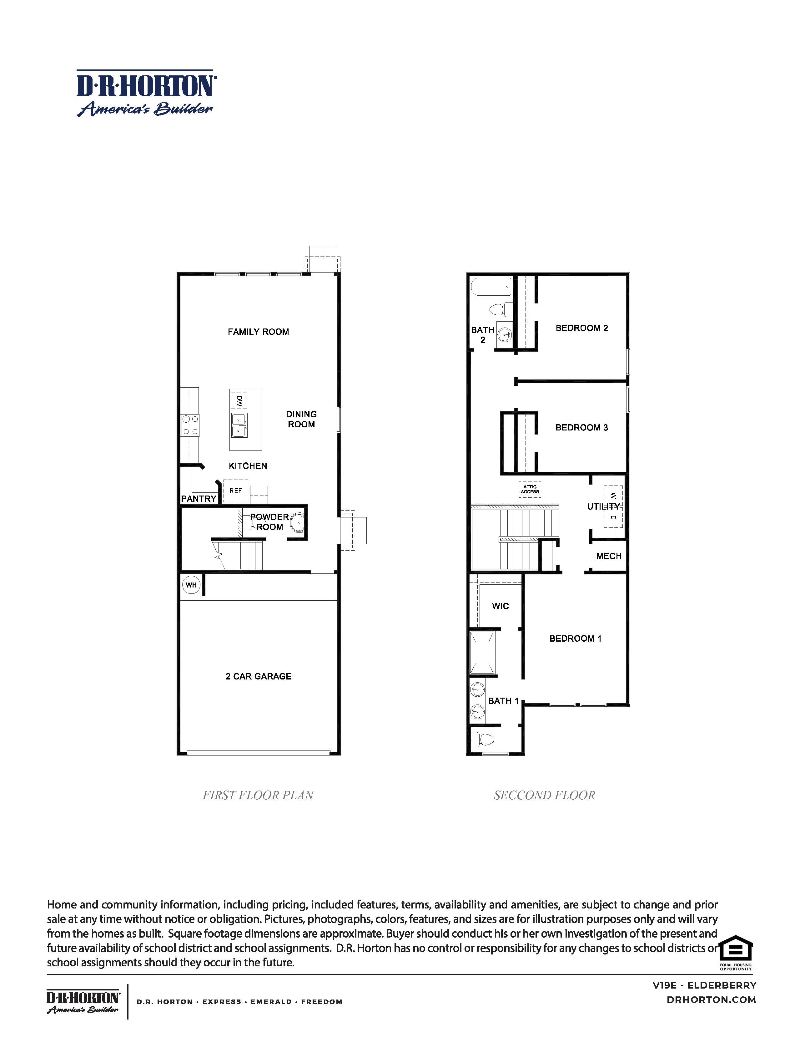 two story home with a three bedroom, two bathroom, and two car garage