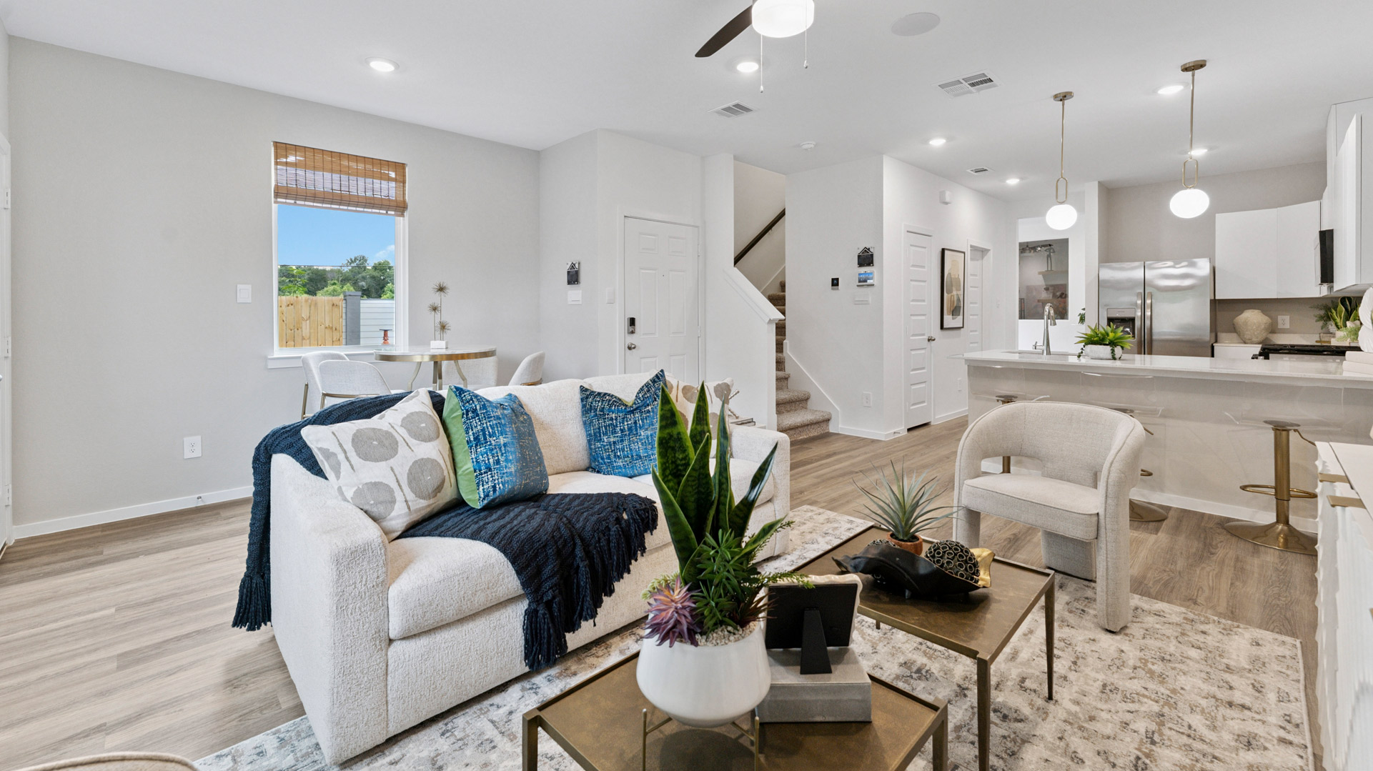first floor offers open-concept living