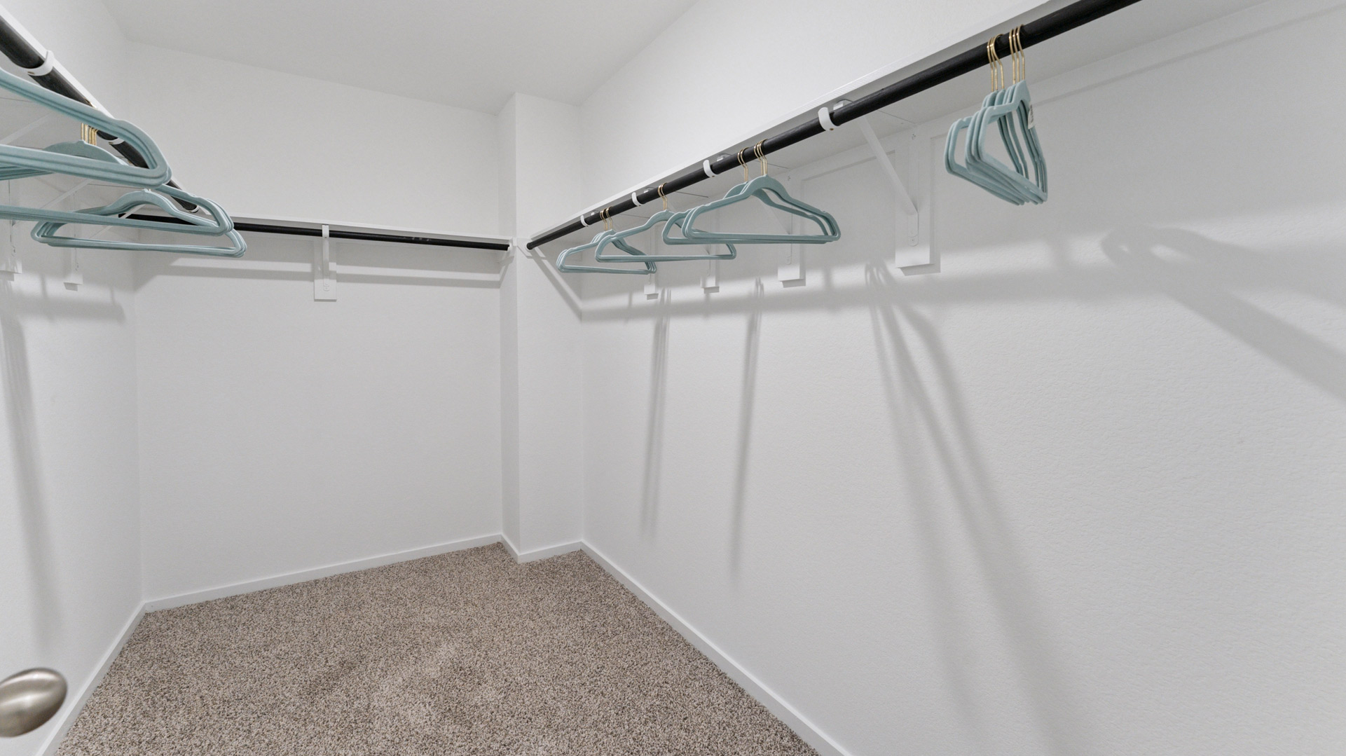 a spacious primary closet is located directly off the bathroom for convenience
