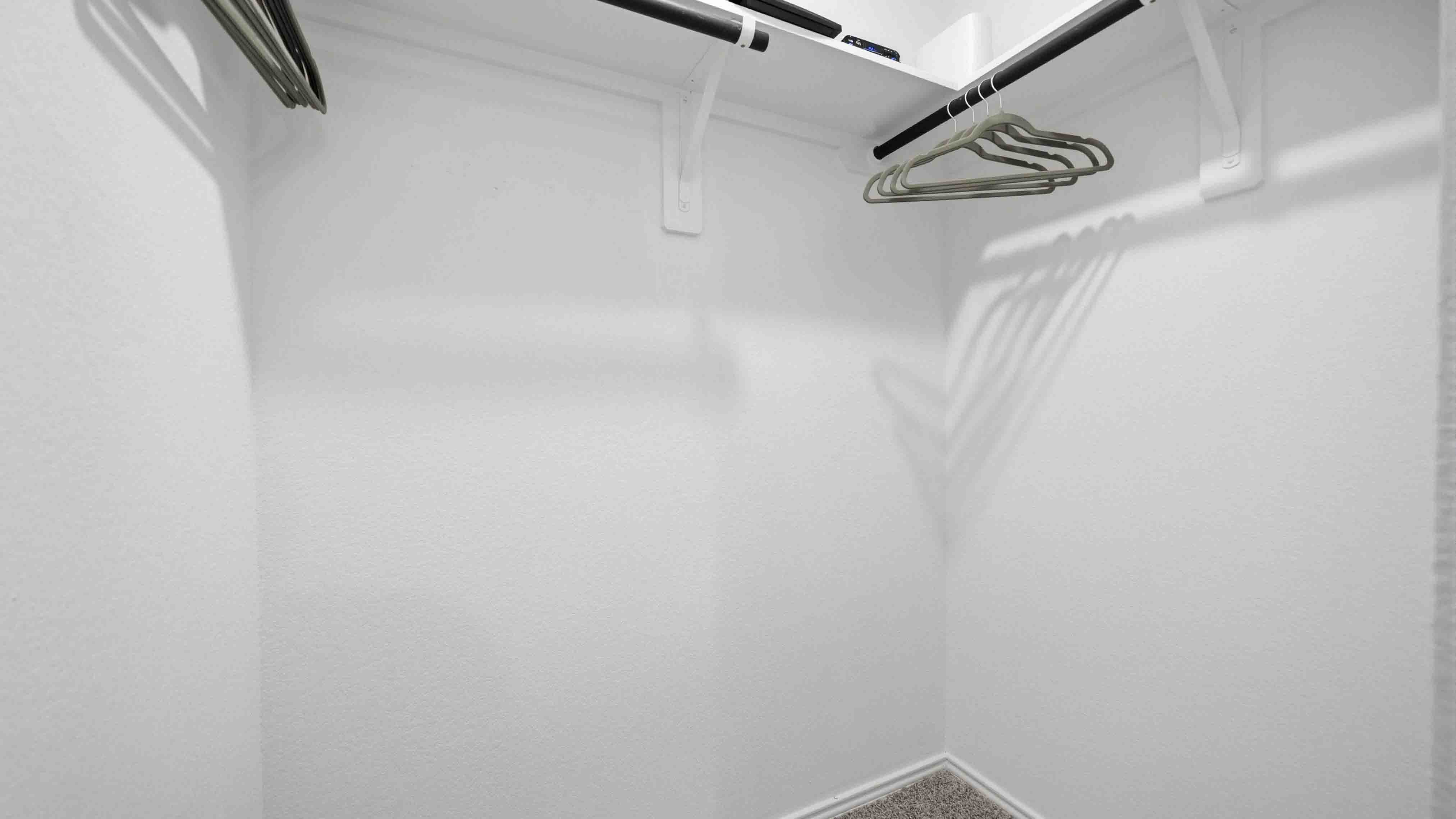 walk-in closet in the primary bedroom