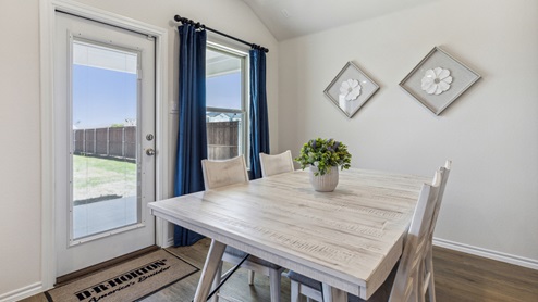 Breakfast nook area with windows