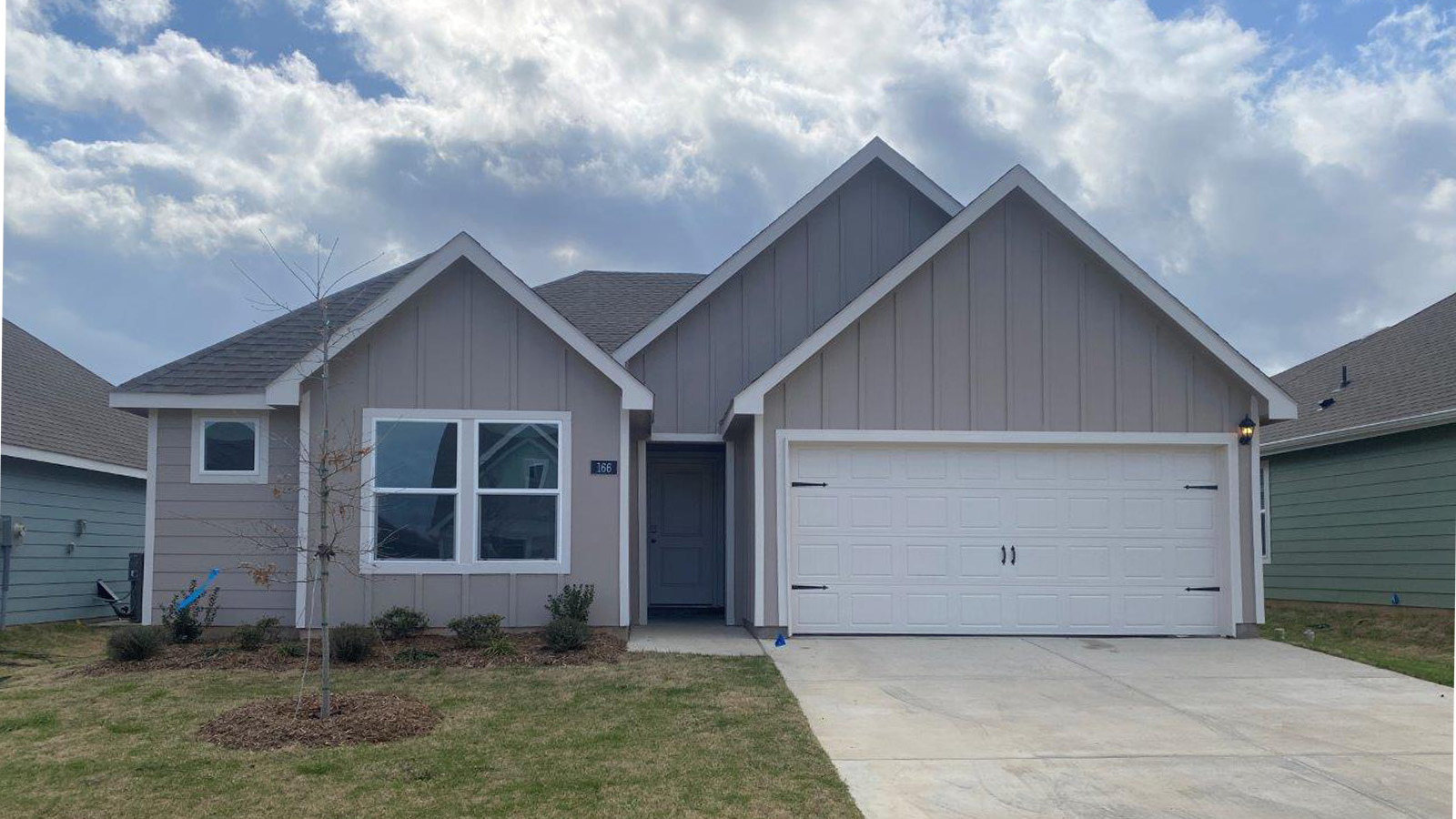 Single story home with 2 car garage