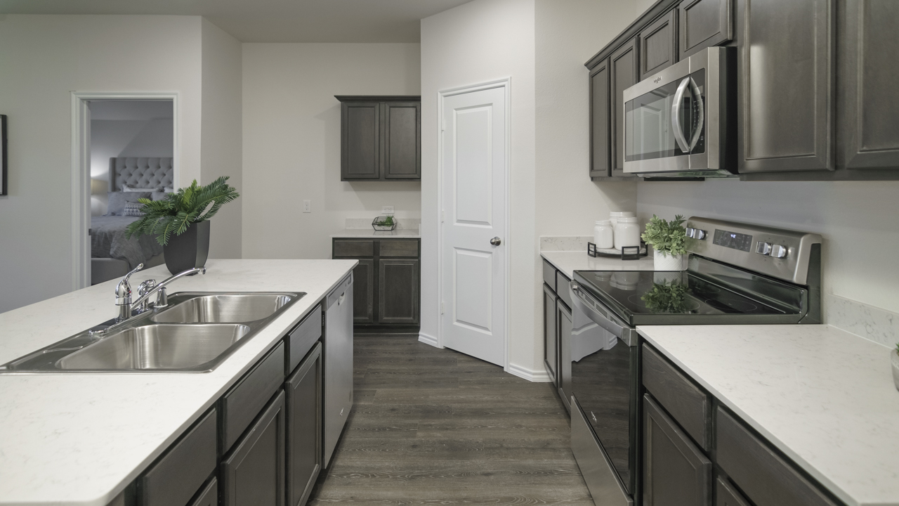 X40D kitchen area behind island