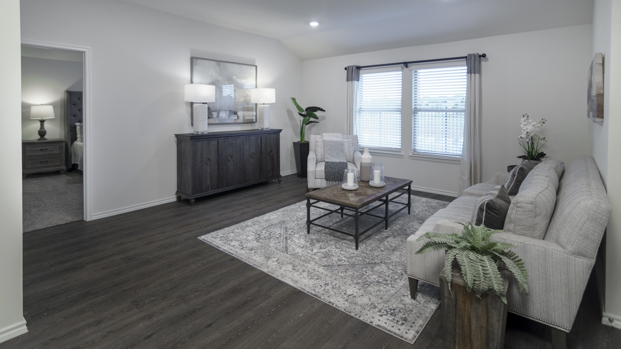 X40I open concept living area with natural lighting