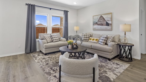 X40N open concept living area with natural lighting