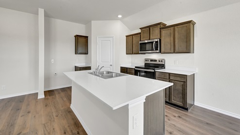 X40A kitchen with white countertops
