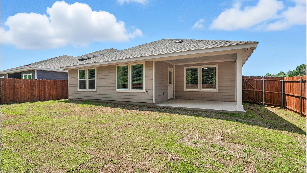 Rear exterior backyard