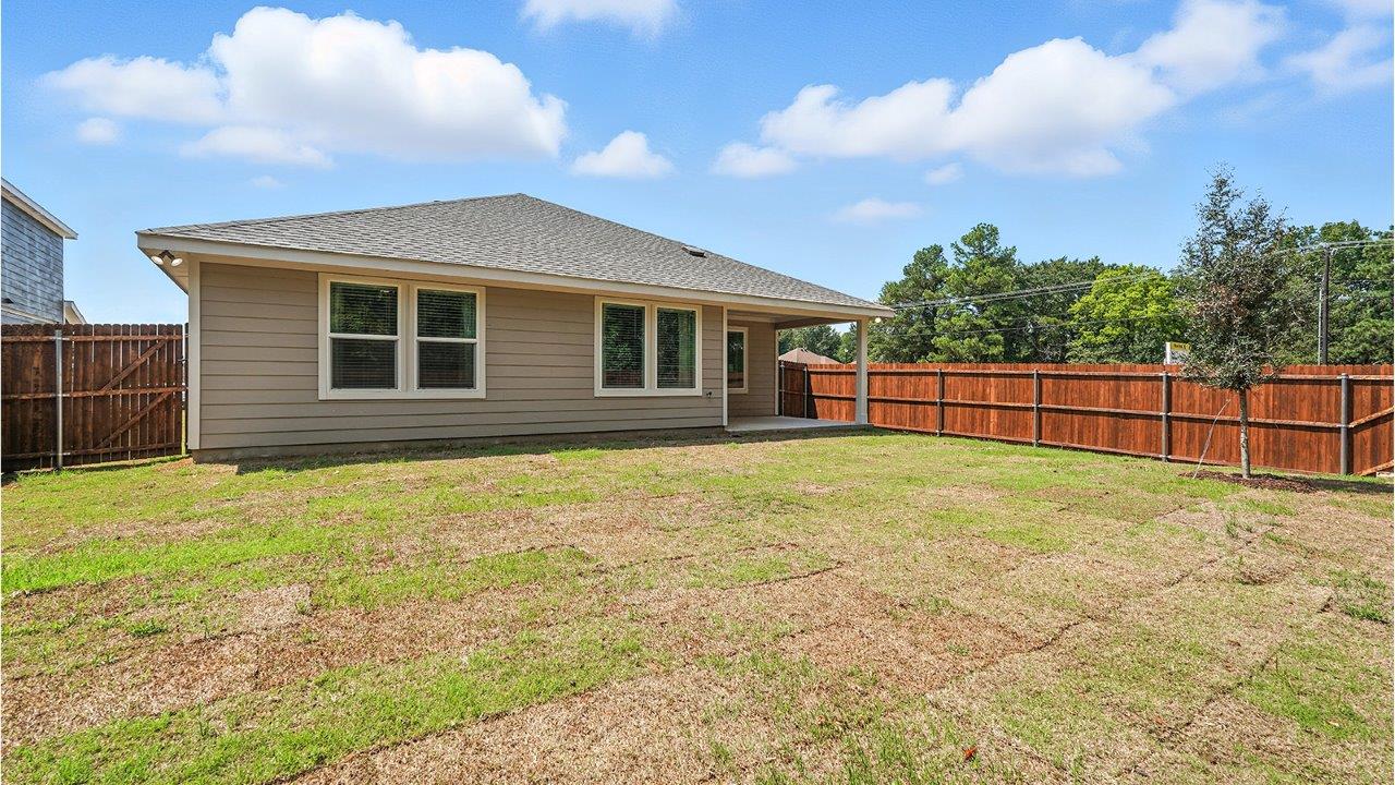 Rear exterior backyard