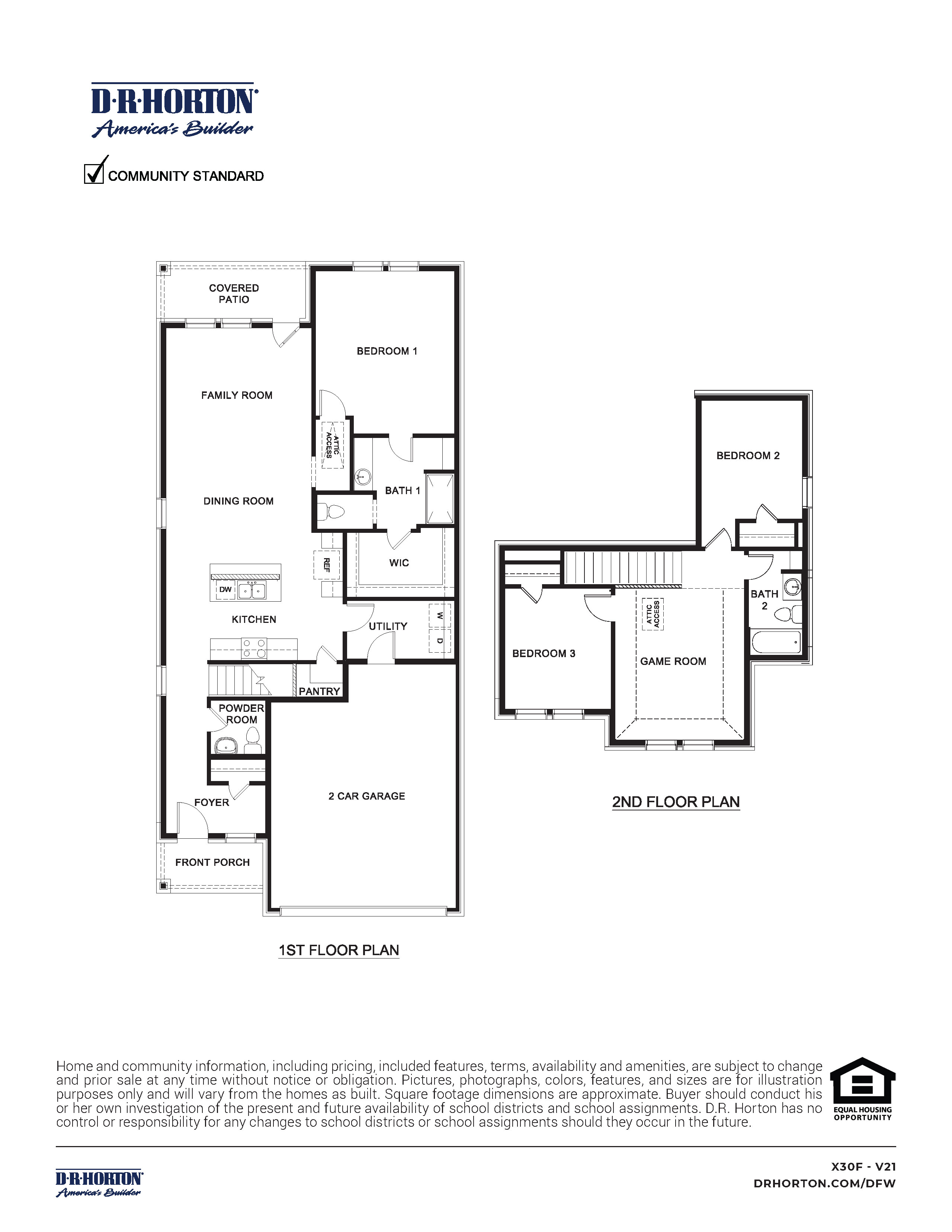 two story floorplan rendering