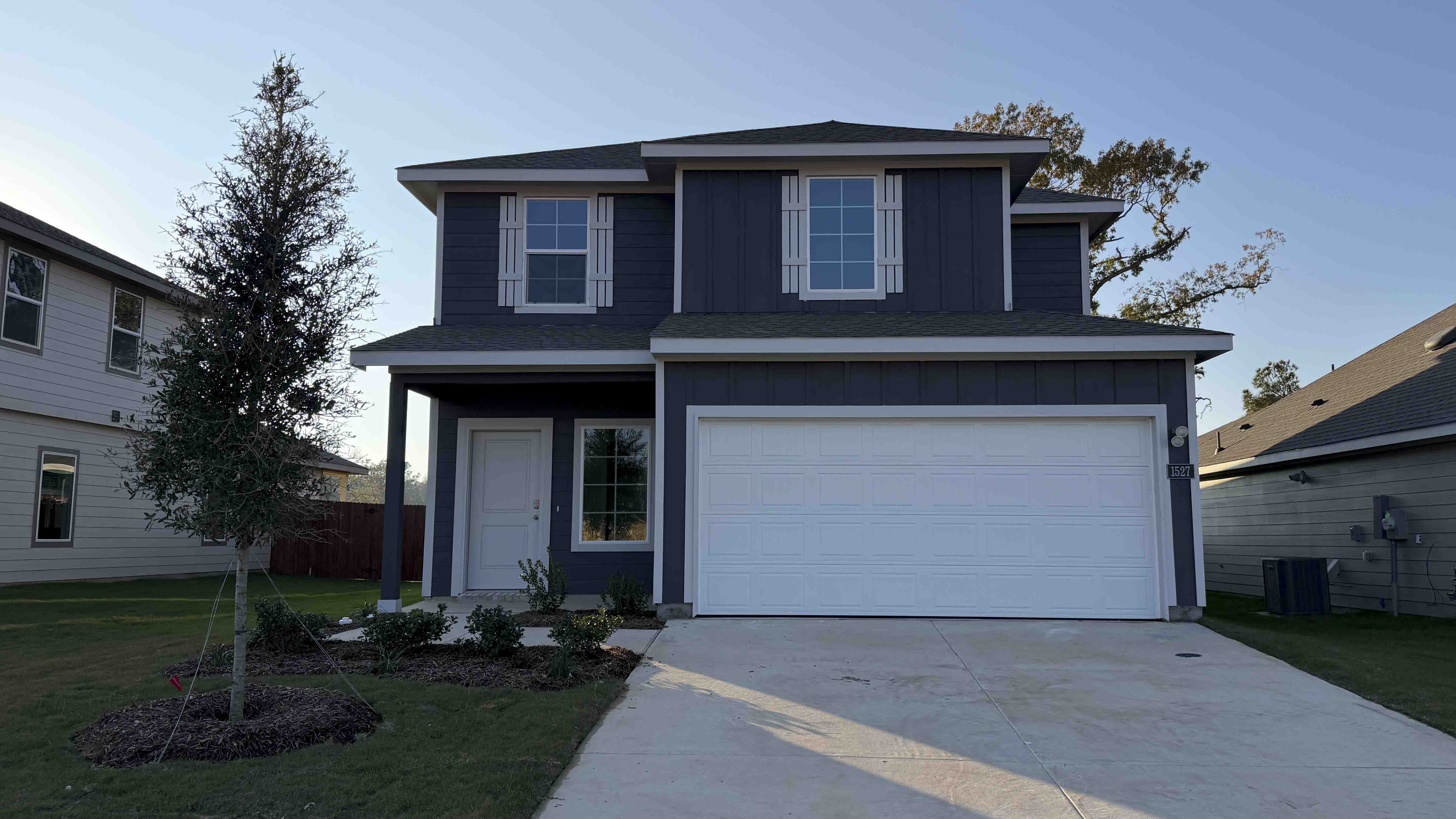 exterior of two story home