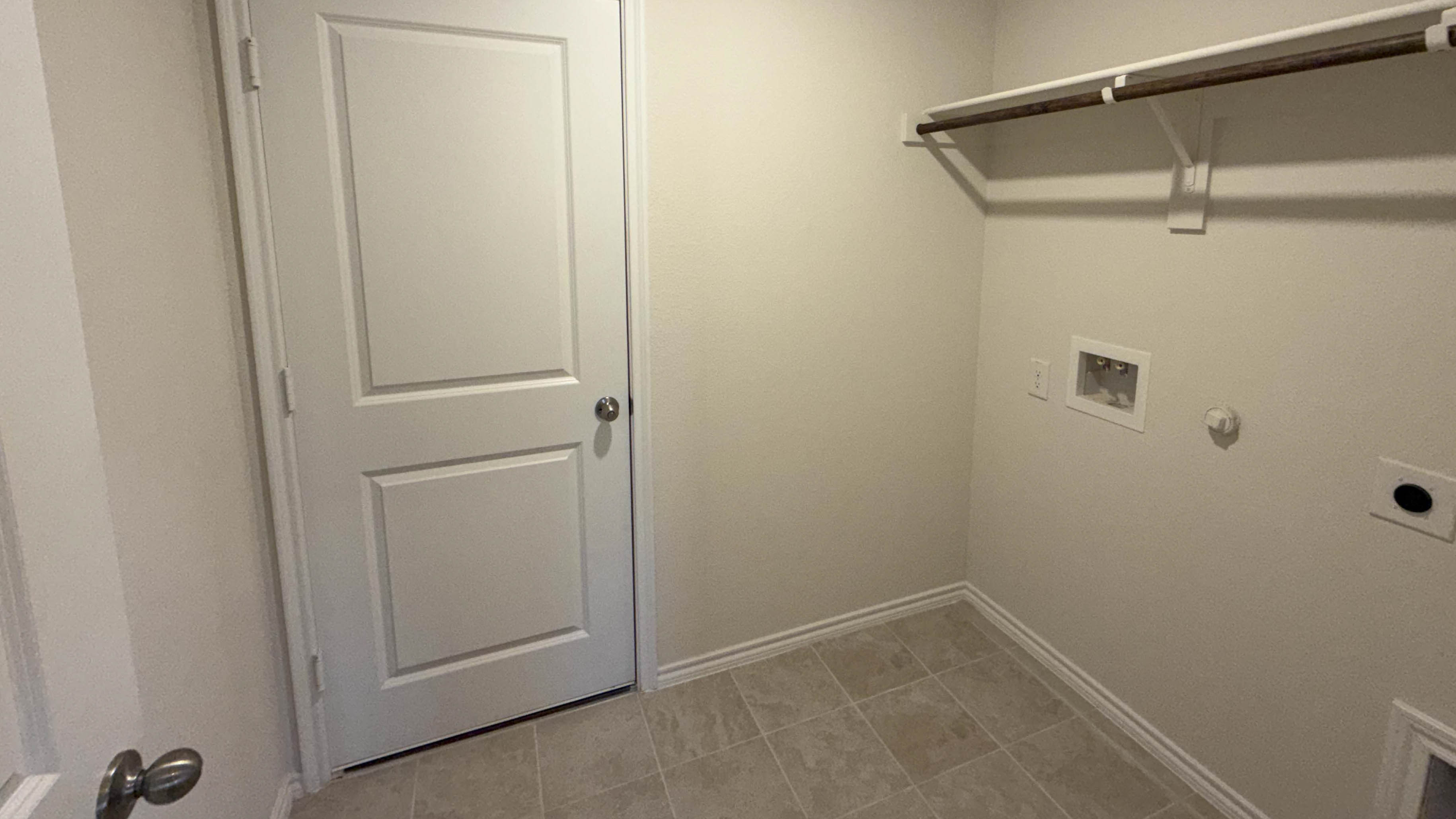 utility area for washer and dryer