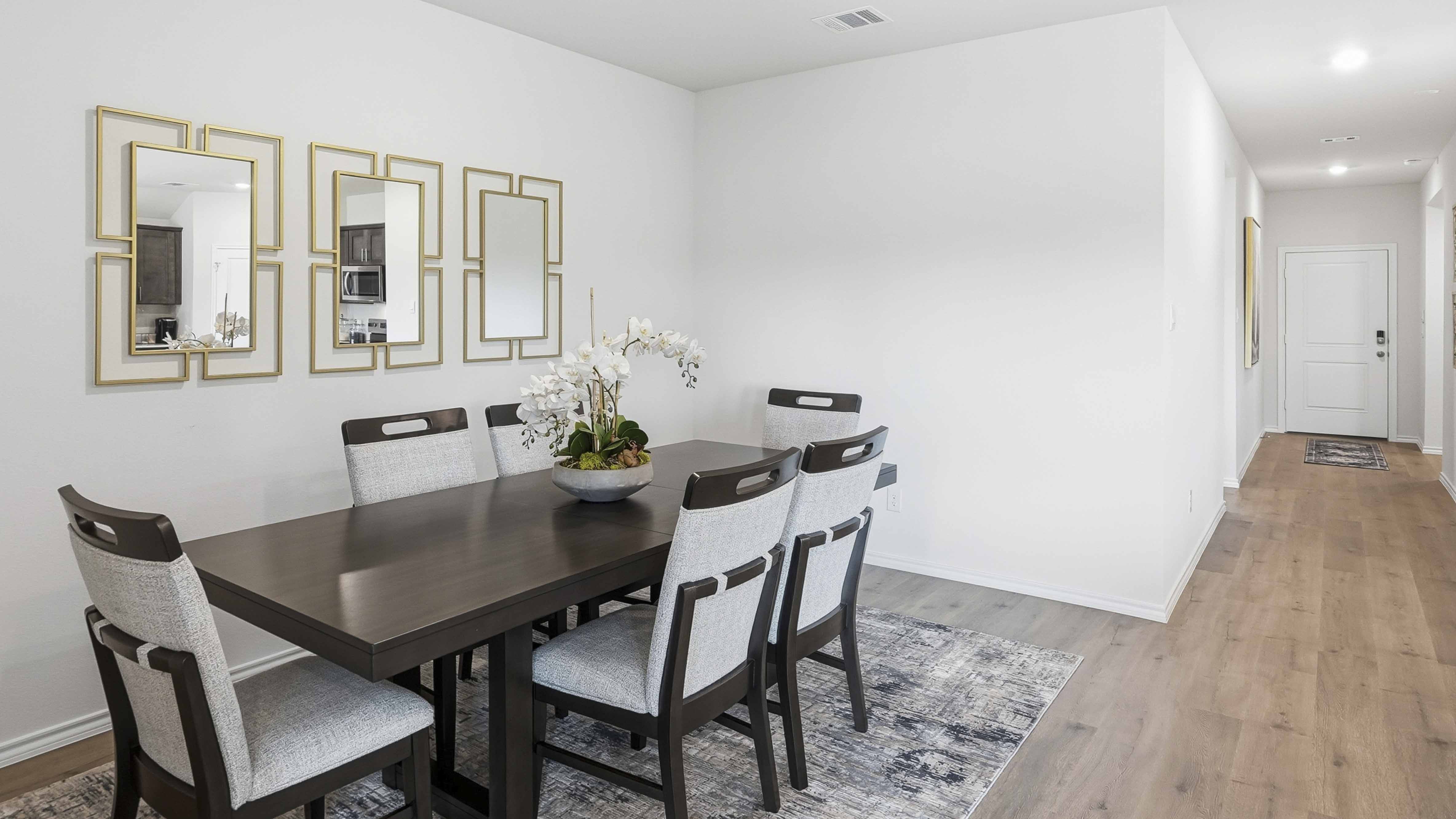 dining and interior entry